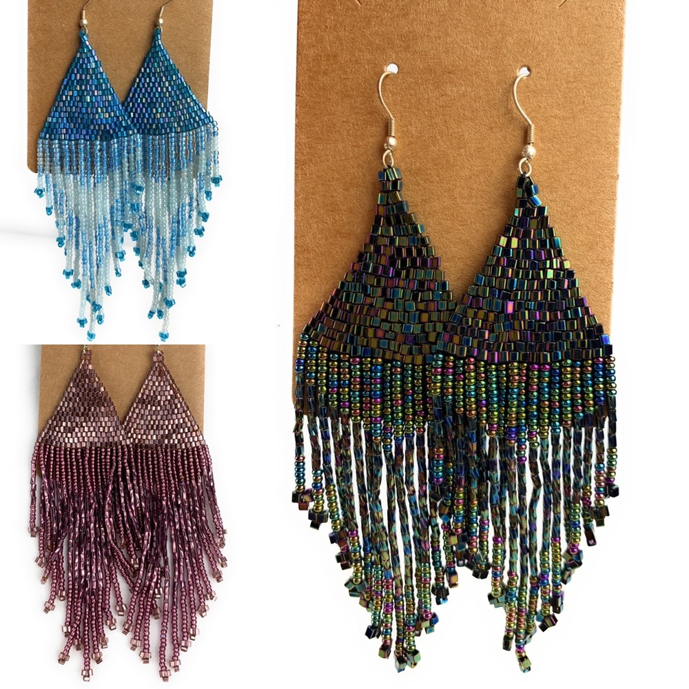Large bead earrings